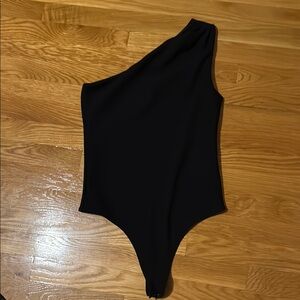 Black One-Shoulder Bodysuit. Perfect Condition. Smoke and pet free home